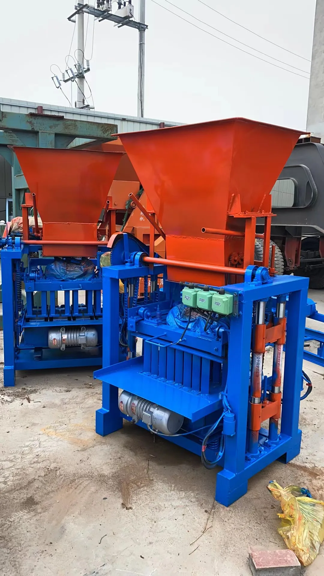 Máquina semiautomática de bloques de hormigón huecos, máquina de ladrillos sólidos, pavimentación entrelazada, buen negocio