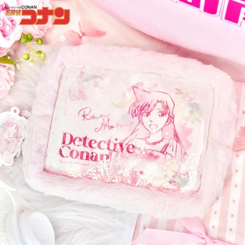 حقيقي المحقق كونان 30th الذكرى طبعة محدودة أفخم الرمال المتحركة حقيبة يده تخزين تدفق الرمل حقيبة مستحضرات تجميل المشجعين الهدايا