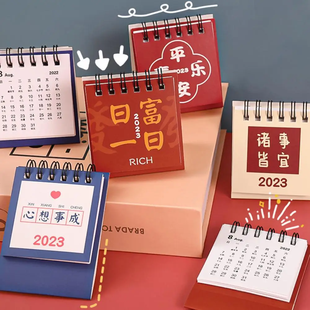 Kalender Meja Nyaman Fleksibel Ramah Lingkungan Kalender Meja Berdiri 2023 Kalender Mini Kalender 2023