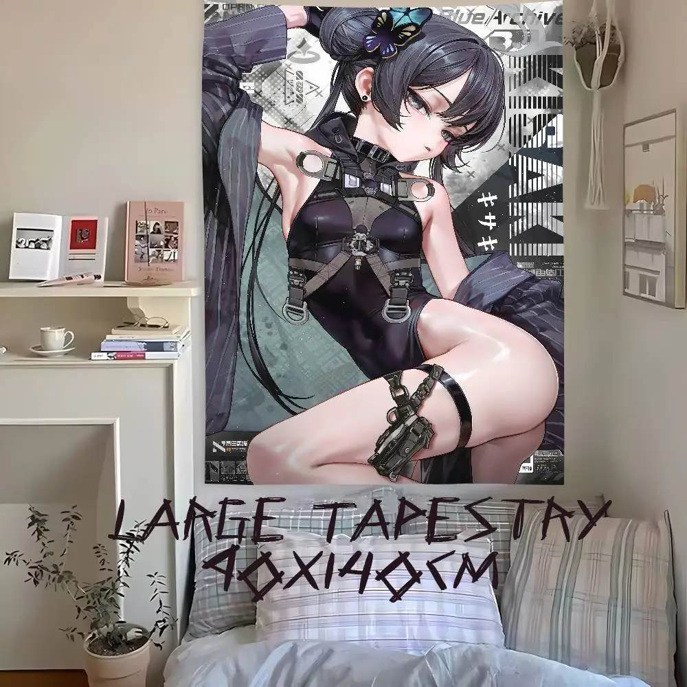 Kawaii Hot Ryuuge Kisaki Blu Archivio Gioco Arazzo Popolare Decorazione della stanza Arazzo da parete Camera d'arte Decorazioni per la casa Decorazione della parete