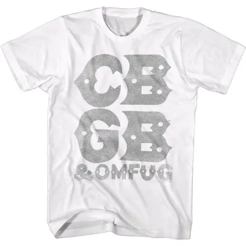 

CBGB OMFUG выцветающая Мужская футболка с логотипом NYC Винтажная футболка в стиле панк-рок