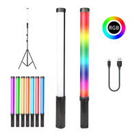 RGB Video Light Stick Wand Party Colorful LED Lamp Fill Light Handheld Flash Speedlight Photography Lighting With Tripod Stand