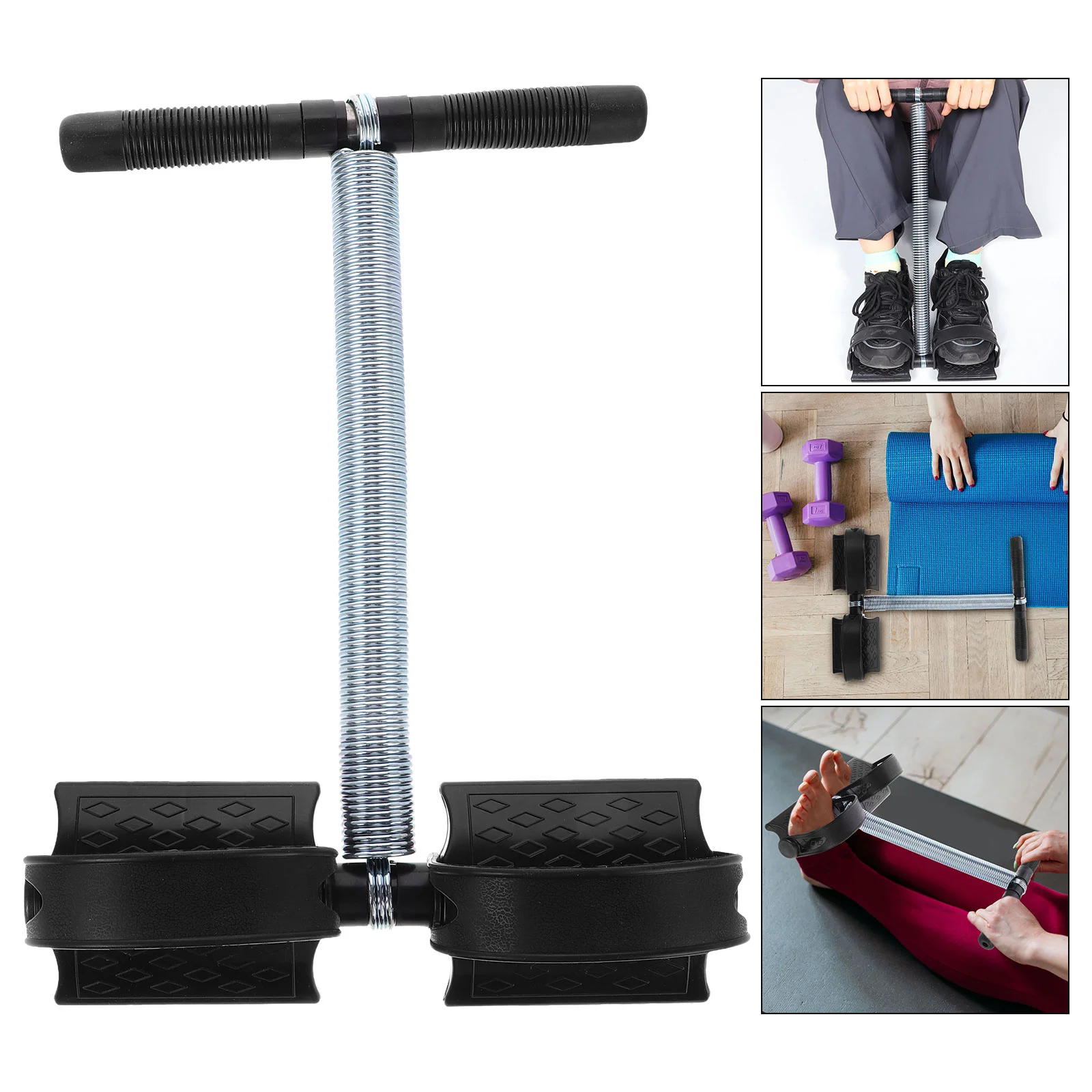 1 Pc Home Fitness Pedal Waist Slimming Pulling Fitness Pedal Practical Simple Fitness Pedal Yoga Pedal Puller for Woman Man (Bla