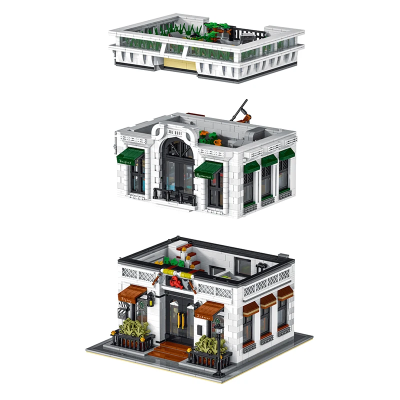 4132PCS Seafood Restaurant Building Blocks Children Toys Creative Home Decoration Model Educational Toys For Kids Adults Gifts