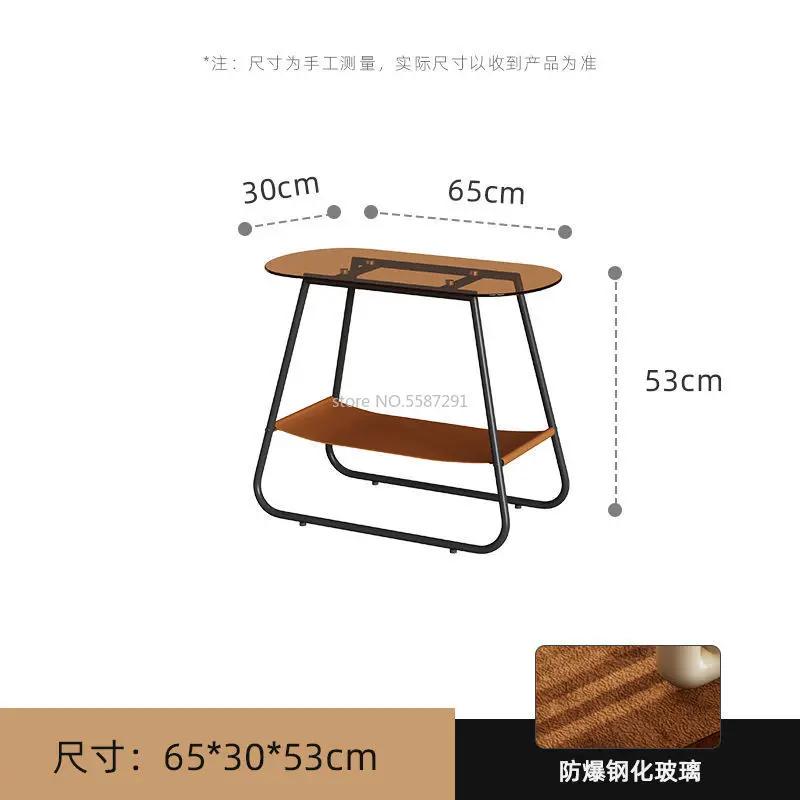 Mesa auxiliar para sofá, mueble de lujo con luz nórdica, varios laterales, mesa de centro pequeña minimalista moderna