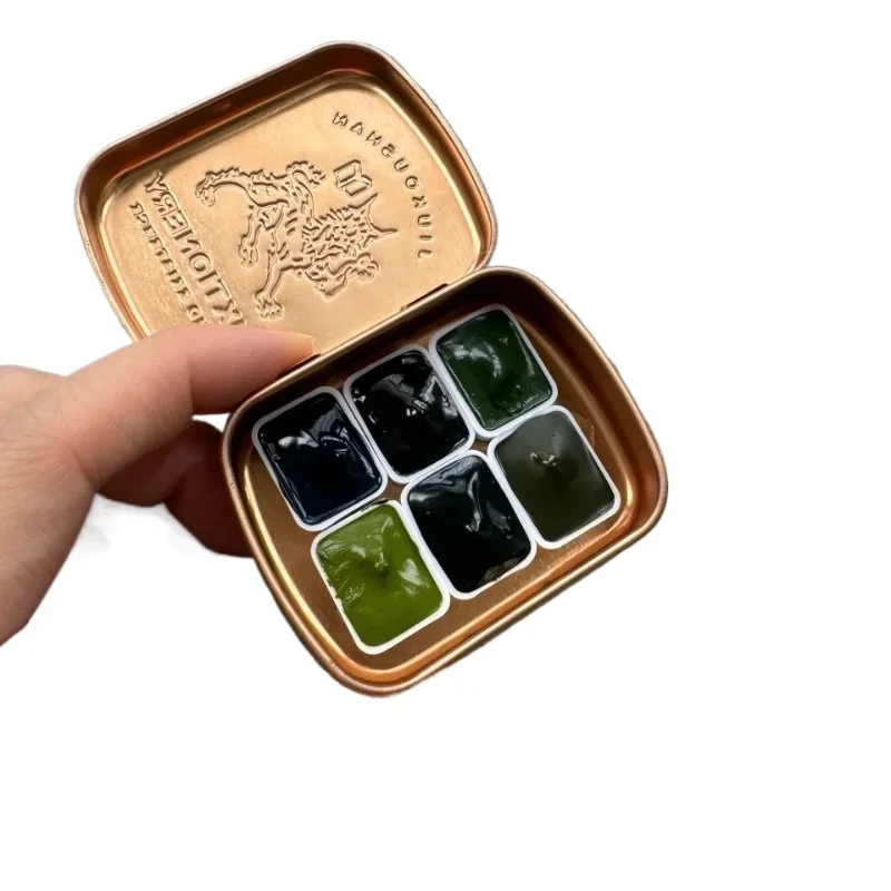 Daniel Smith Green 6-kolorowy zestaw pigmentów akwarelowych 1ML/2ML Przenośny akwarelowy artysta podróżujący do malowania materiałów plastycznych — zdjęcie produktu 7