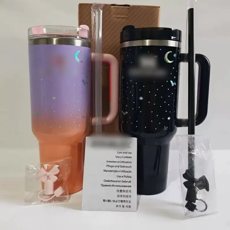 

New Love Garden Collaborative And Halloween Stitch 40oz Insulated Mug Giant Car Cup High Quality Stainless Steel Beverage Cup