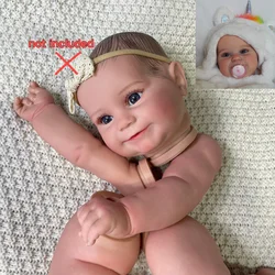 19/24inch Already Painted Reborn Baby Doll Maddie Kit Lifelike Soft Touch Flexible Unfinished Doll Parts With Cloth Body DIY Toy