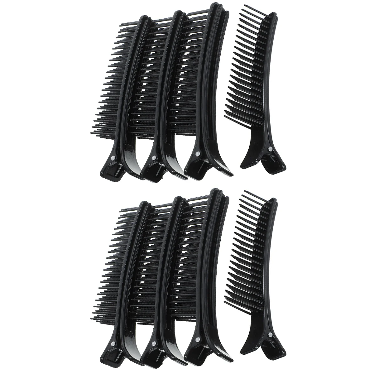 Set of 2 Men Sunglasses Hair Styling Clip Accessories Section Clips Parting Comb Conditioner Sectioning Black Miss