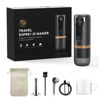 USB Charging 120ml Household Coffee Machine Portable Mini Automatic Cleaning for Travel Camping Stainless Steel Car Coffee Maker