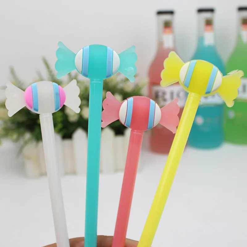 

30PCS Candy lovely neutral pen Korean creative small fresh black ink pen student stationery