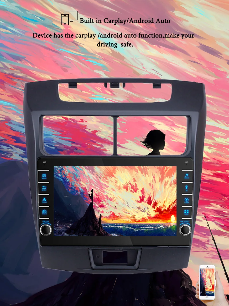8G + 128G Android 14 para Toyota Avanza 2010 - 2018 Radio de coche Audio Multimedia estéreo PC tableta GPS Monitor 2 Din DVD Carplay Auto