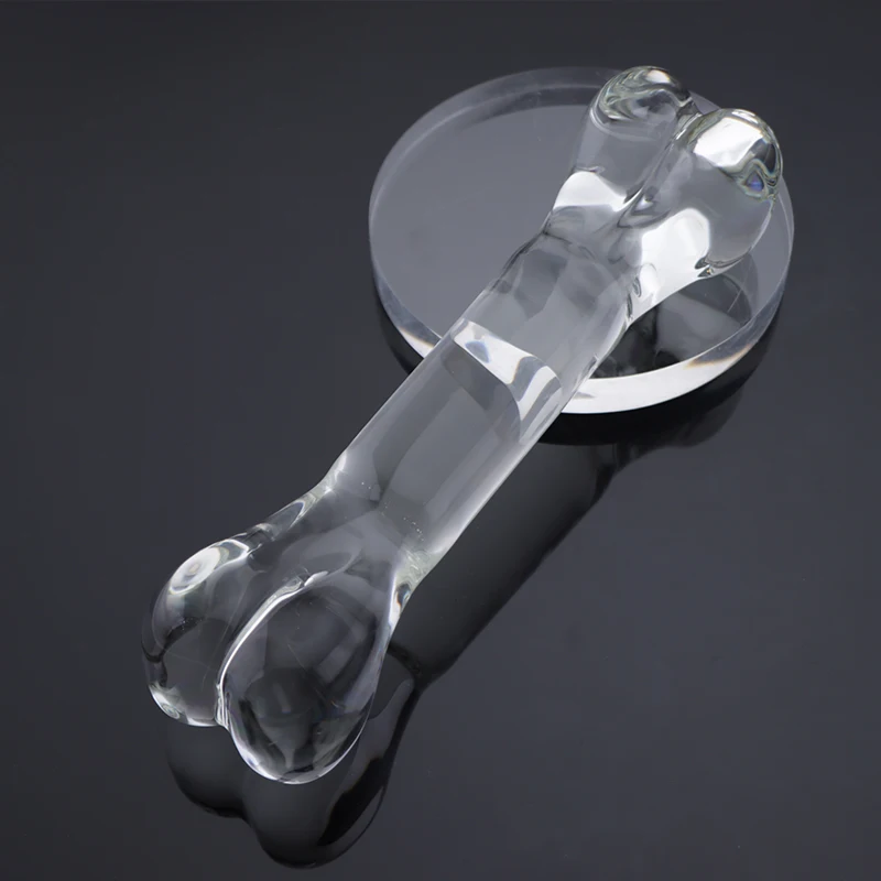 Female Masturbation Lovely Bone Crystal Double Heads Dildo Anal Penis butt plug Sex toy Adult Products For Women Men Sex Wand 18