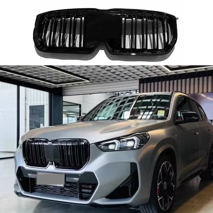 Front Grille Grill For BMW X1 U11 U12 xDrive18d 28i 23d 2023 2024 ABS Tuning Accessories Grills Body Kits Car Styling