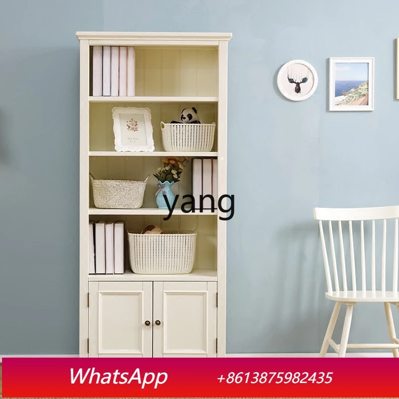 

LHN simple modern bedroom locker storage cabinet solid wood bookcase with door