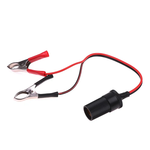 Imagen 2 del producto Encendedor de cigarrillos de coche de alimentación de 12v, Conector de extensión de Clip hembra a Cocodrilo, adaptador de batería de Clip de Terminal, enchufe automático, 1Pc