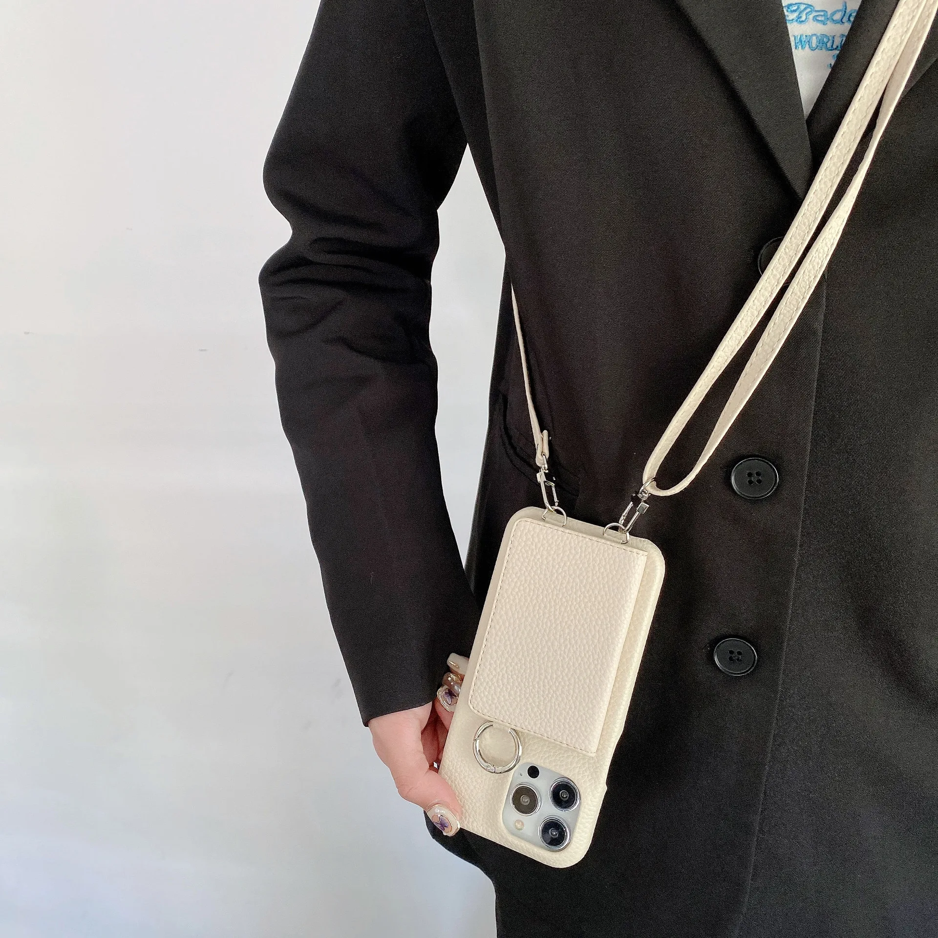 

Чехол-кошелек с плечевым ремнем для iPhone 13, 12, 11, 14, 15, 16, 17 Pro Max Plus, женский кожаный чехол с карманом для карт и ремешком