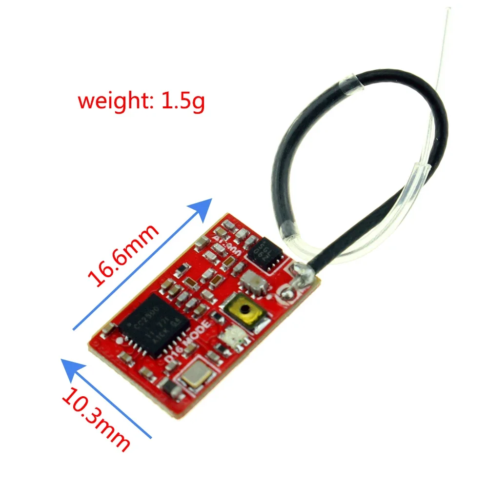 

AC900 Dual Model Mini Receiver Frsky D16 Supports FUTABA S-FHSS, XM Mini XM+X9D Receiver Output for RC Indoor Racing Quadcopter