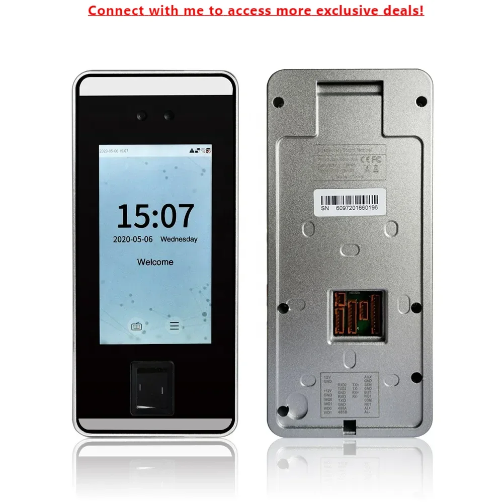 

(FacePro1-P/MF) RFID MF IC 13.56Mhz Card Dynamic Face Recognition Access Control Time And Attendance With Palm Detector