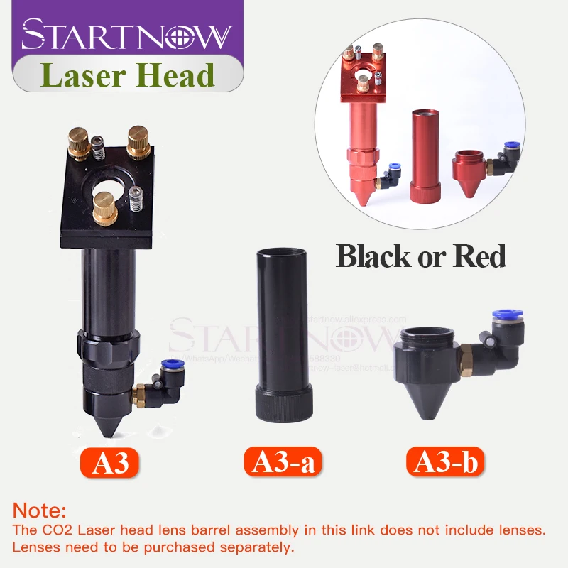 CO2 Laser Air Nozzle Jet & CO2 Laser Head Holder With Focus Lens Set and 25mm Mirror Mount For Laser Machine Hardware Tools