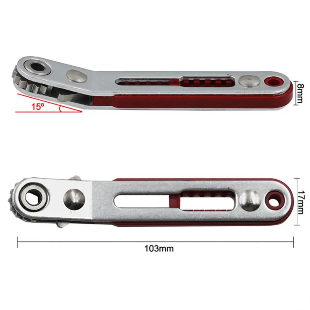 Two-Way Mini Ratchet Wrench Hexagon Torx Bidirectional Control for Single/Double Head Screwdriver Drill Bits Tool 1/4\