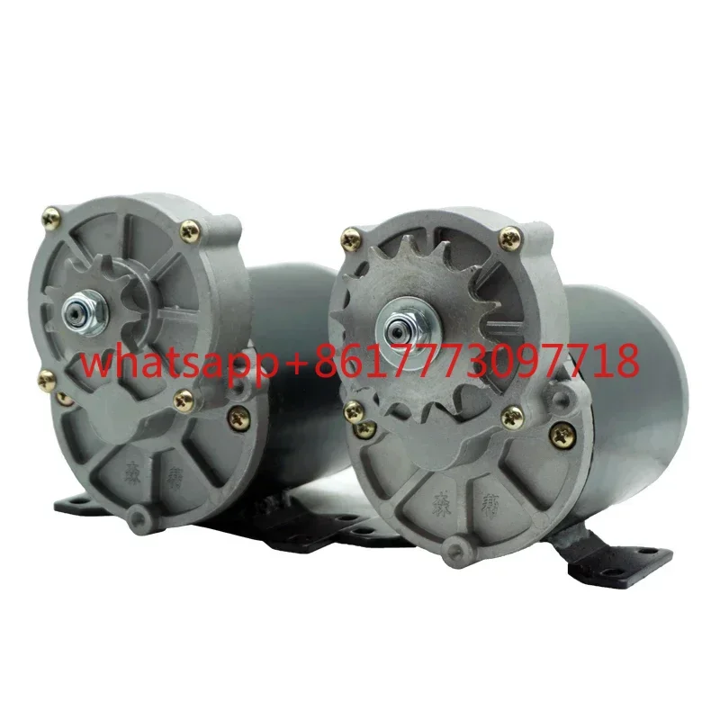 12V 24V 500W 200Rpm 9/14 Denti Motore DC Coppia elevata Multiuso Magnete permanente Decelerazione DC 428 420 Ruota catena