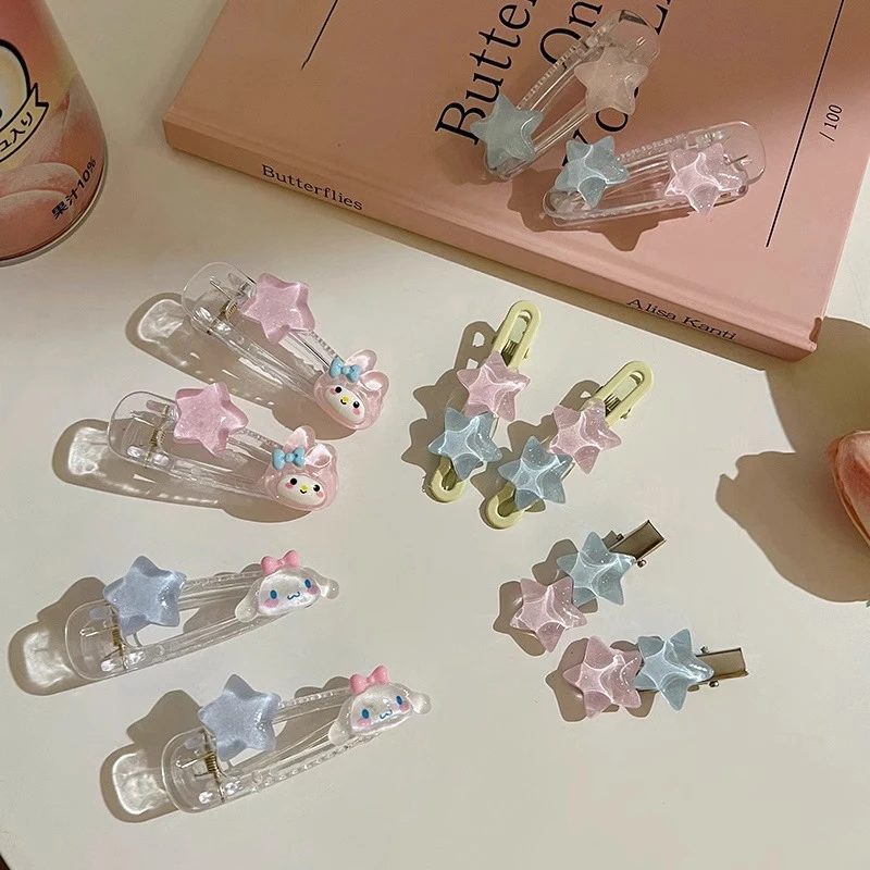 Sweet Girl Hair Clip Lovely Small Hair Non-Slip Hairstyle Bangs Barrettes Mini Hair Clips Cartoon Transparent Fashion Hairpin