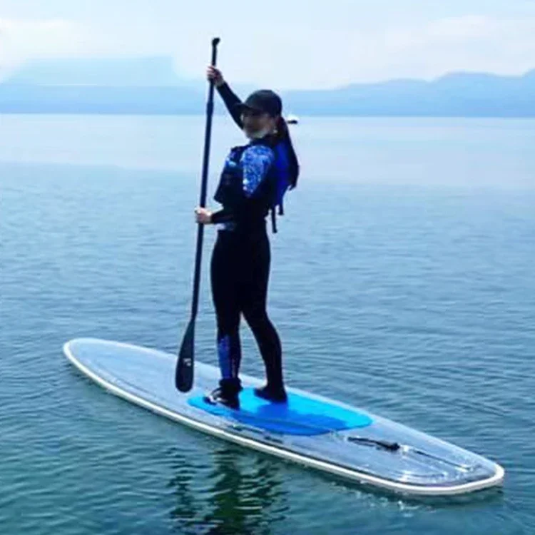 Tabla de Paddle transparente SUP, tabla de Paddle de pie transparente, tabla de Paddle de surf SUP, superventas