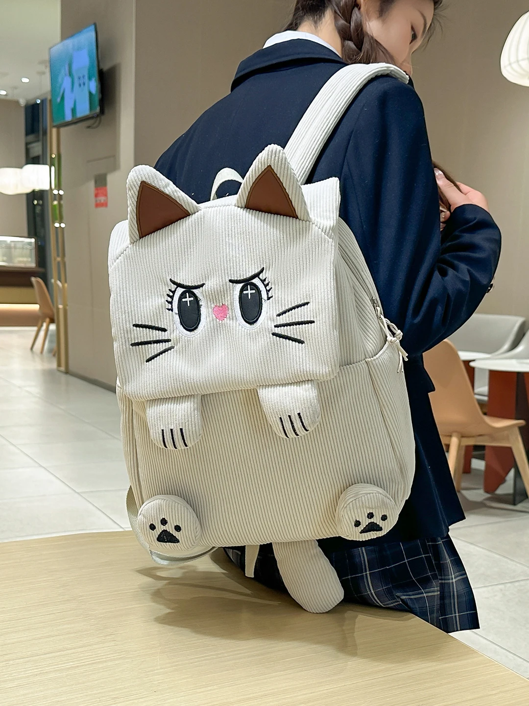 Cute  Cartoon Dual Shoulder Bag Large Capacity Student Backpack Campus Primary School Bag Girls Fashion School Bag 2026 Wi...