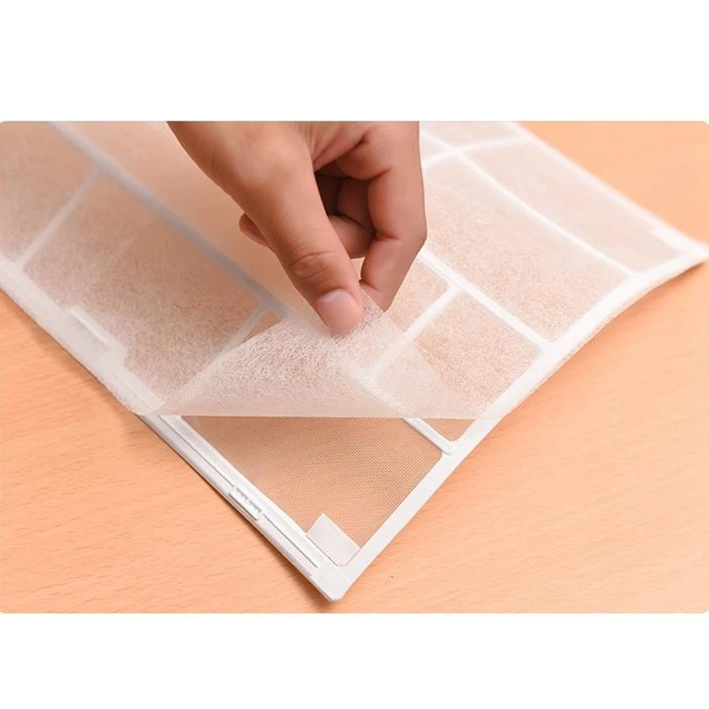 10Pcs Air Conditioning Filters Wind Outlet Cover Self-Adhesion Cuttable Air Conditioner Purifying Filter Net 40X35cm