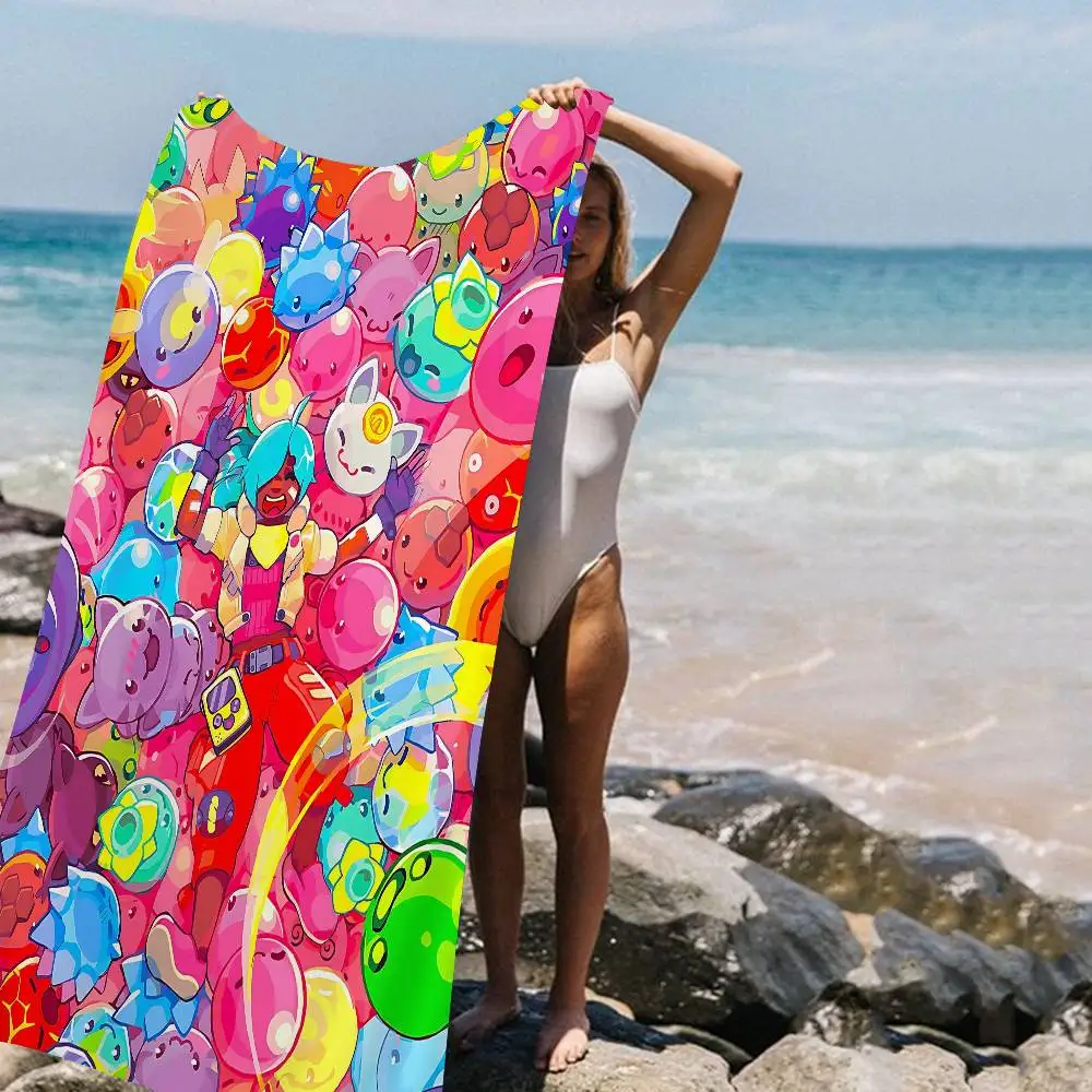 Game S-Slime Rancher Microfiber Beach Towel Absorbent Quick dry Soft Yoga Swimming Resort Mountain Climbing Towel