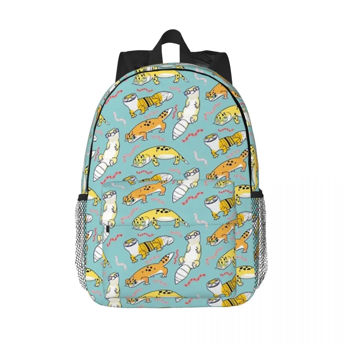 Yellow Leopard Gecko - Cartoon Animal Pattern Backpack Teenager Bookbag Casual Children School Bags Travel Rucksack Shoulder Bag