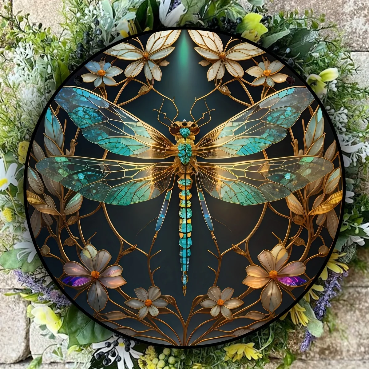 3D Dragonfly Window Decor Stained Suncatchers Dragonfly Sun Catchers Stained Window Dragonfly Hanging Window,Yard Art Decor