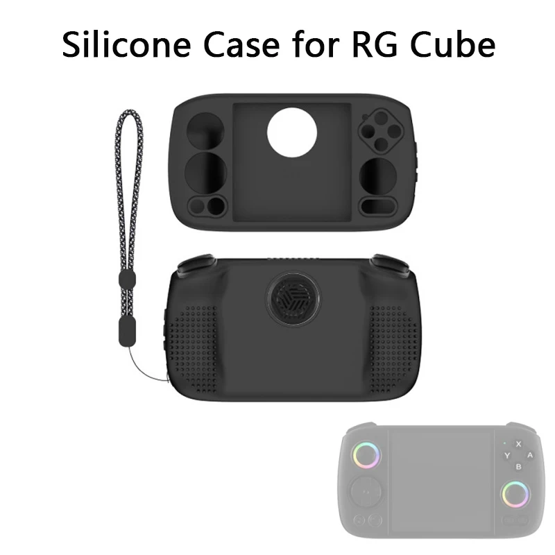 Silicone Case for Anbernic RG Cube Protective Case Soft Skin Cover Case with Lanyard for ANBERNIC RG Cube Accessories