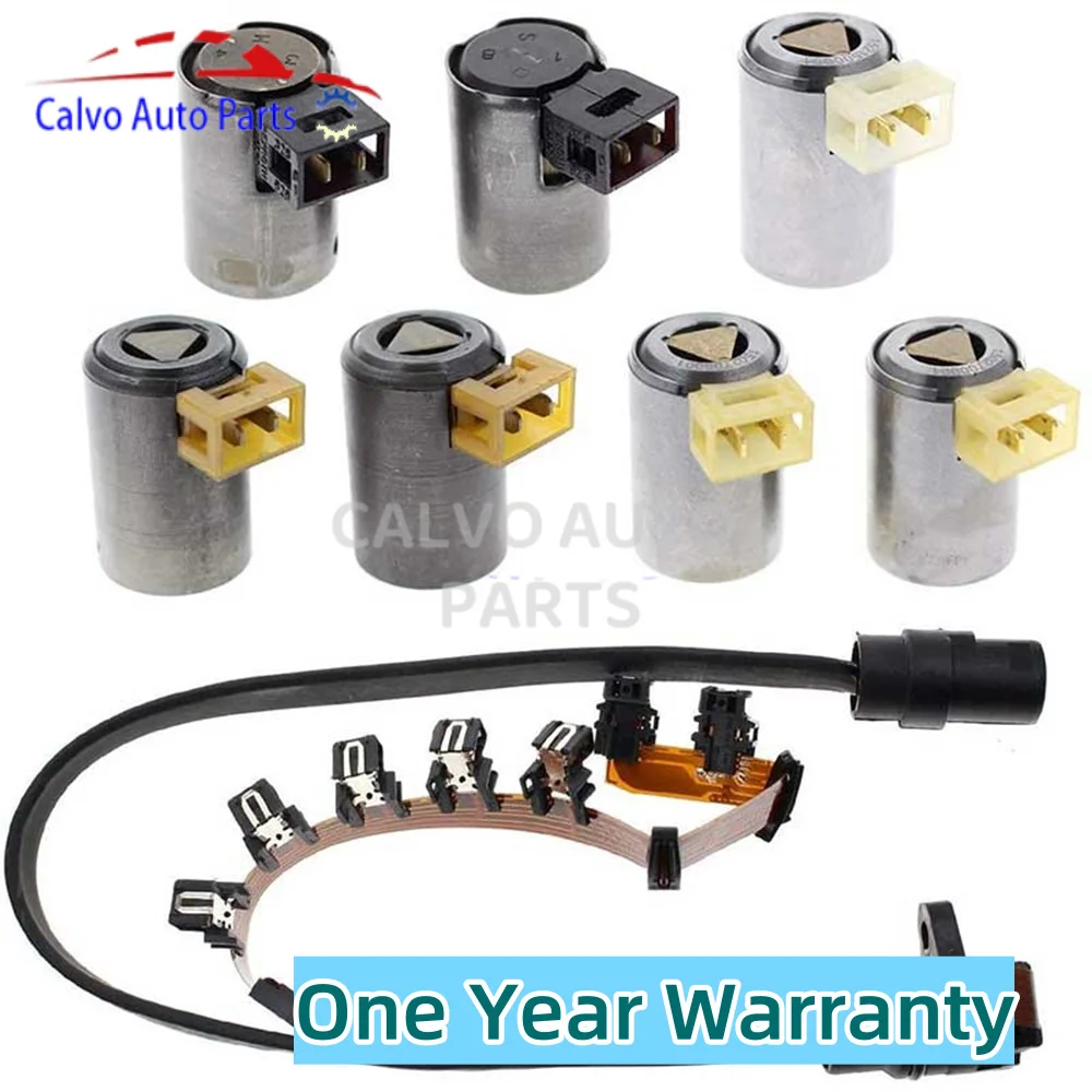 New wiring harness 01M Transmission Shift TCC EPC Solenoids Kit 095927333 095927331A 7PCS For VW Beetle Bora Golf Passat