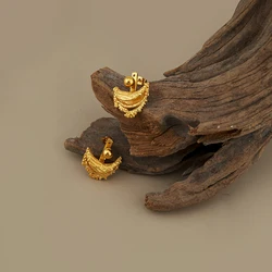 ENFASHION Vintage Irregular Waves Earrings For Women's Aretes De Mujer Gold Plated Eye Catchy Fashion Jewelry Dating E241566
