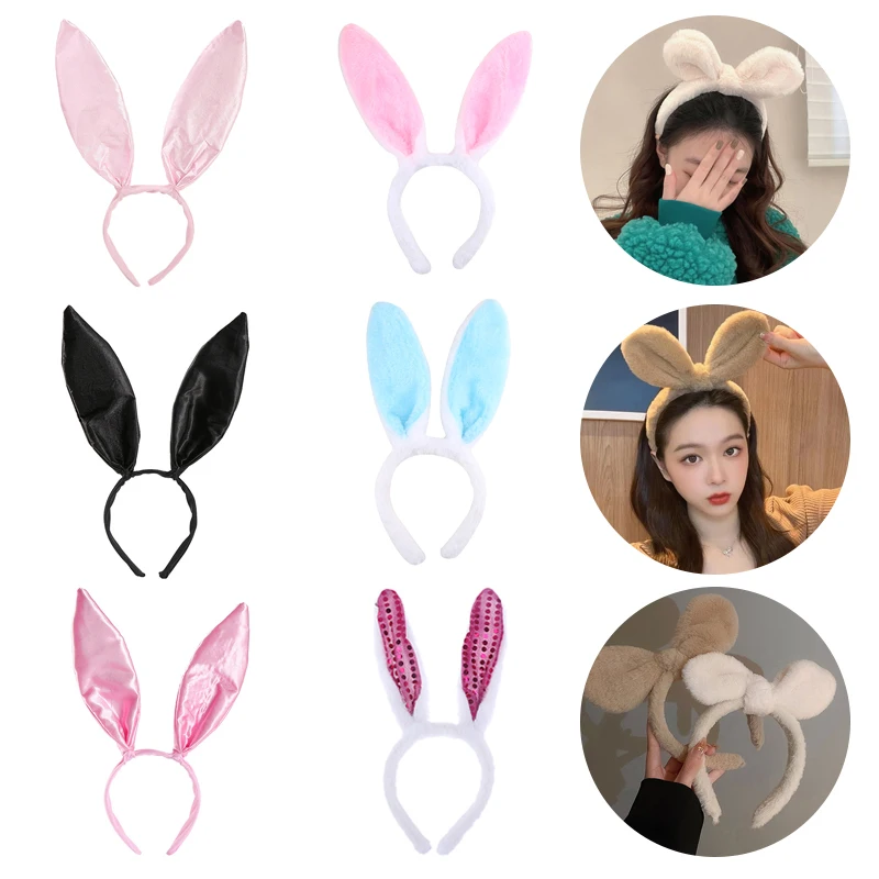 Easter Adult Children Cute Comfortabl Rabbit Ears Headband Rabbit Headwear Bunny Hairpin Festival Hair Accessories Hairband