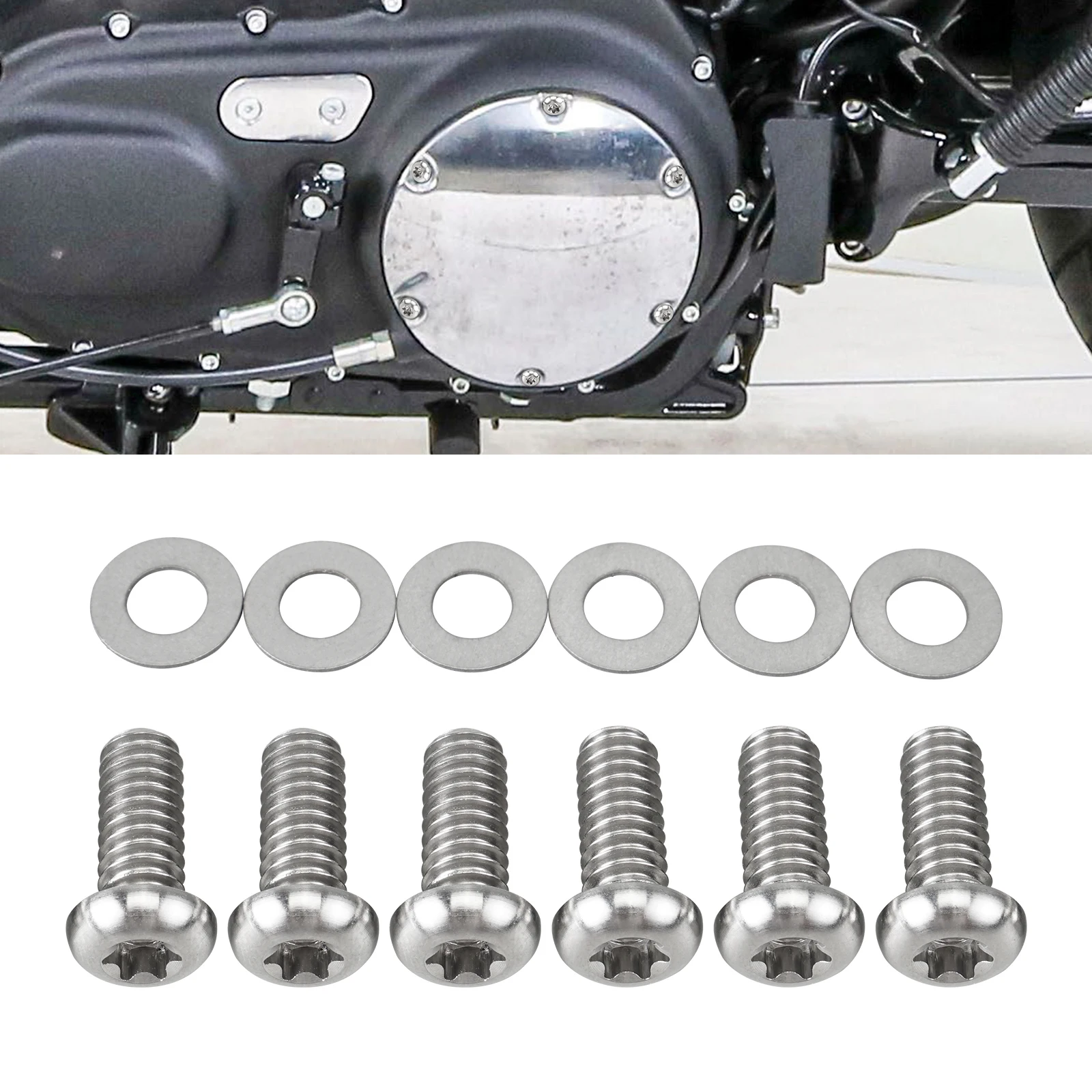 For Harley Sportster 883 Super Low XL883L 2011-2019 Derby Cover Screws Sportster 1200 Custom XL1200C Iron 883 XL883N XL1200NS