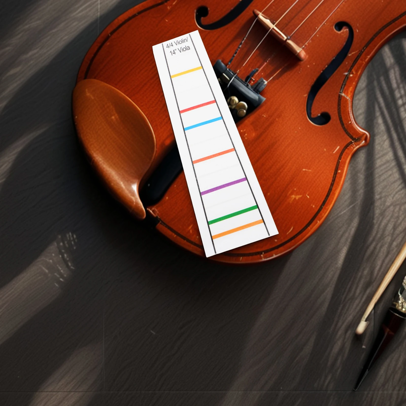 

2pcs Violin Fretboard Stickers Transparent Finger Position Decal for Beginners 4/4 Size Note Guide Labels Practice Aid