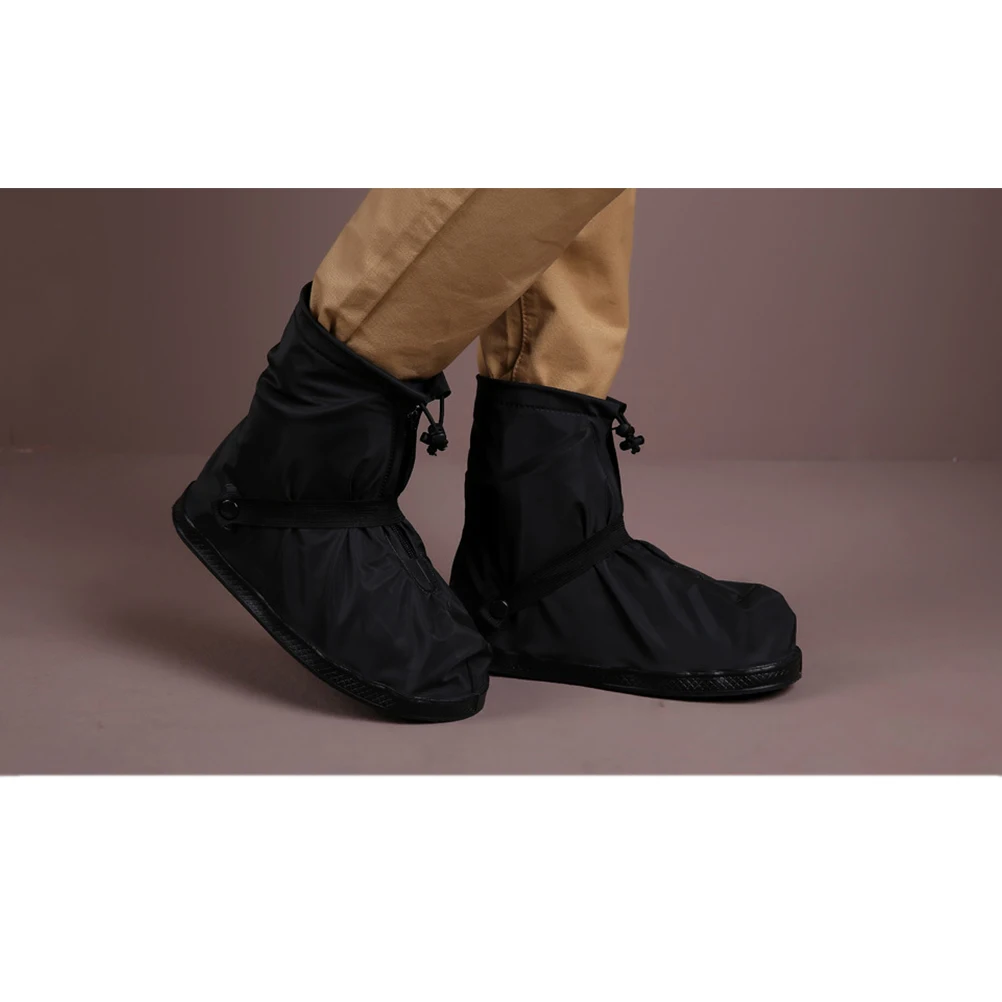 

Противоскользящий чехол для бахил, нескользящий износостойкий чехол из ПВХ для взрослых, утолщенная защита для ботинок, водонепроницаемый чехол для обуви, дождливые снежные дни