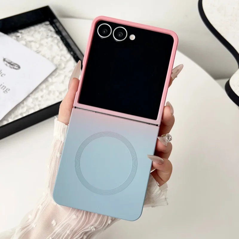 Luxuriöse Gradient-Soft-Silikonhülle für MagSafe Magnetische Handyhülle für Samsung Galaxy Z Flip 8 7 6 5 4 3 Z Flip 7 FE Stoßfeste Abdeckung – Detail 6