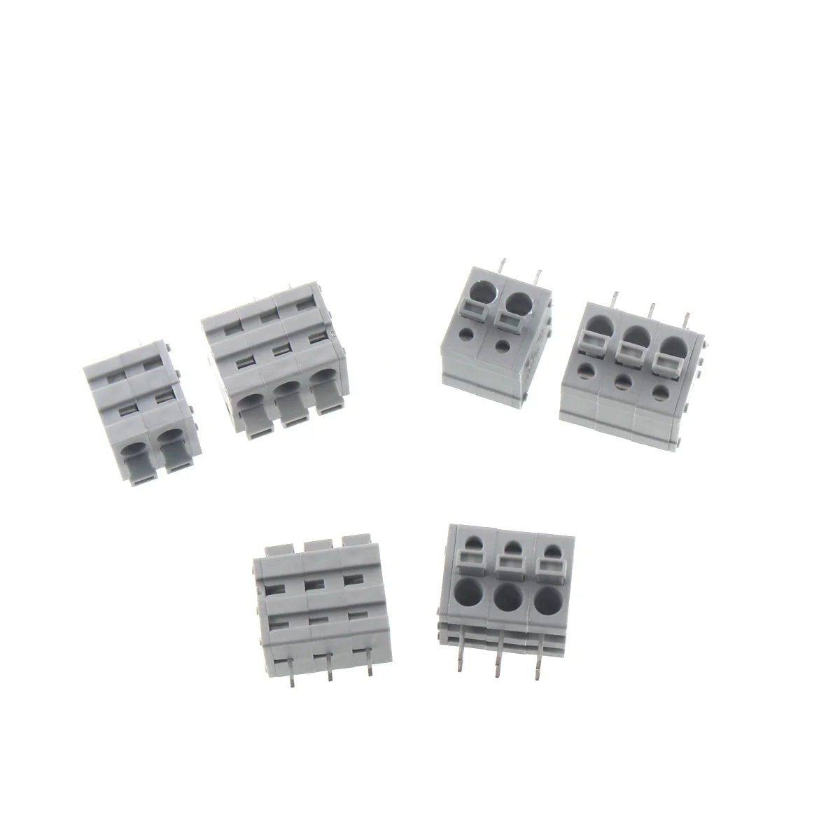5/2pcs KF211V KF211R 5.0mm Spring Loaded PCB Terminal Block Phoenix Terminal Block DG 211V 211R Angle Straight 2p 3p 4p 5p 6p