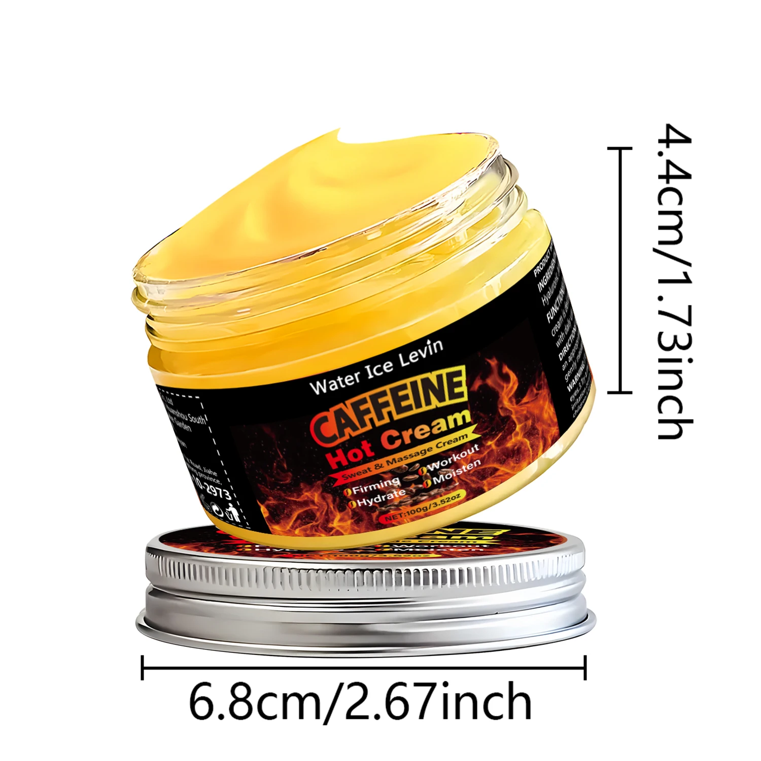 كريم تدليك الكافيين، كريم الجسم، غني بالكافيين ومستخلصات أخرى، لشد البشرة، ترطيب البشرة، سهل الامتصاص