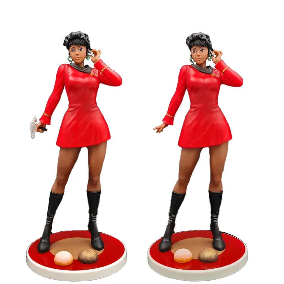 Anime Figur Star Trek Kommunikation Offizier Uhura StarCraft stehende Haltung Figur Desktop Modell Ornament Weihnachten Spielzeug