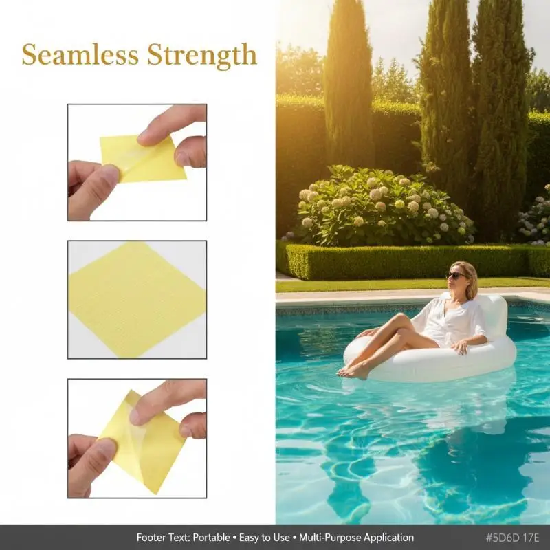 PVC Inflatable Boat Repair Patch Durable Waterproof Self Adhesive for Quick Air Mattress Repairs