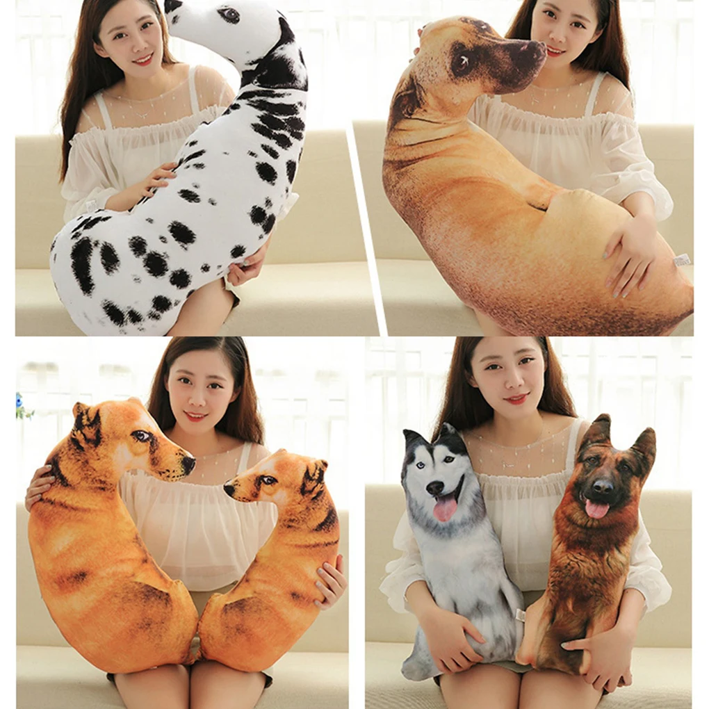 وسادة على شكل كلب رفيق نابض بالحياة لعشاق الكلاب والأطفال مناسبة لجميع الأعمار رمي كلب الوسادة #3