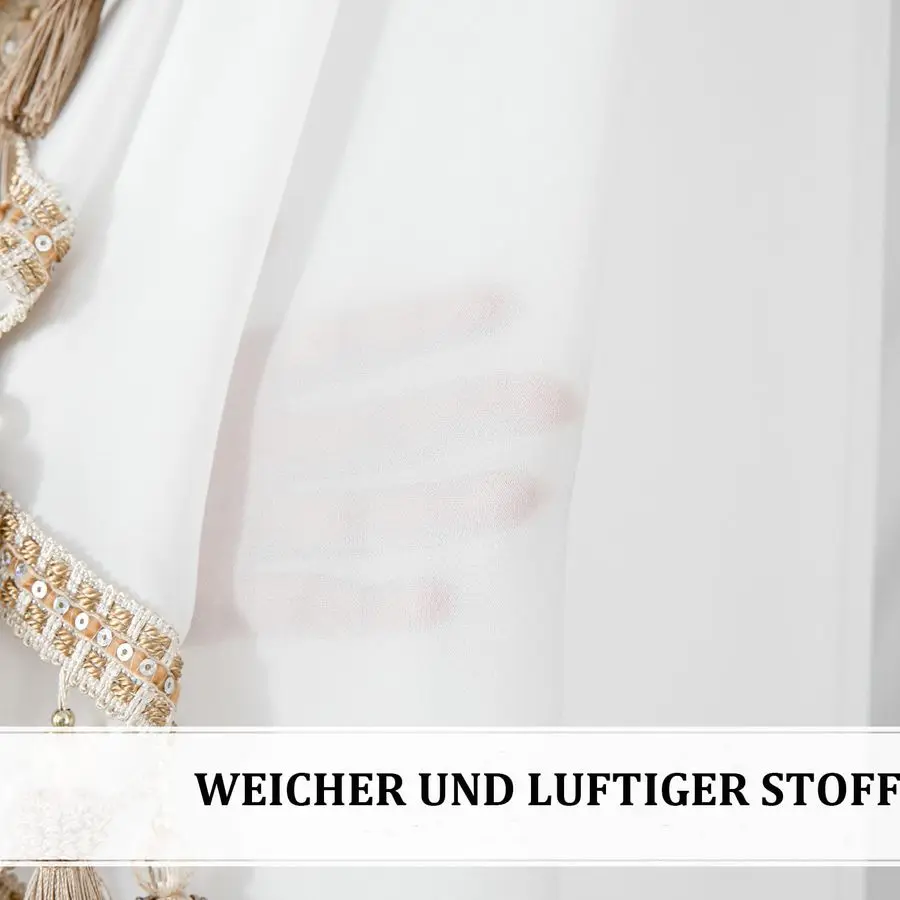 

Прозрачная белая штора-валанс для гостиной, роскошная шелковистая штора-водопад с кистями для столовой или эркерных окон, светопропускающая.