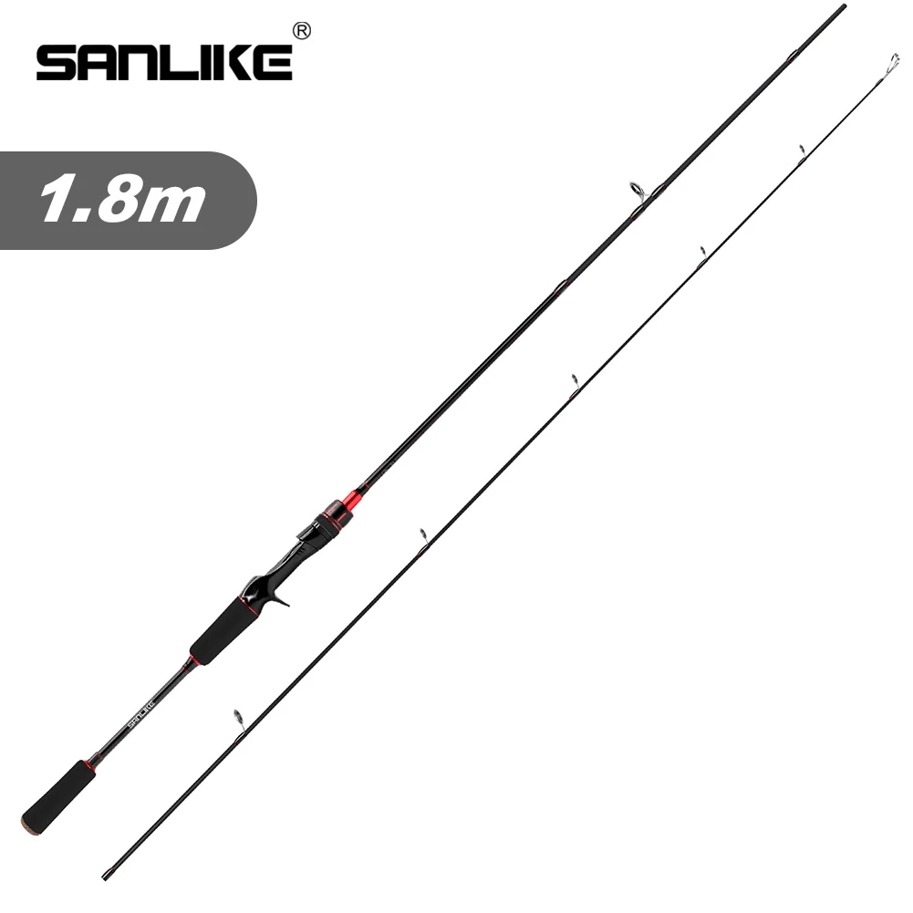 SANLIKE  Casting Spinning Fishing Rod 1.8m UltraLight Carbon Fiber Pole For Fishing  Saltwater Freshwater Tool Accessories