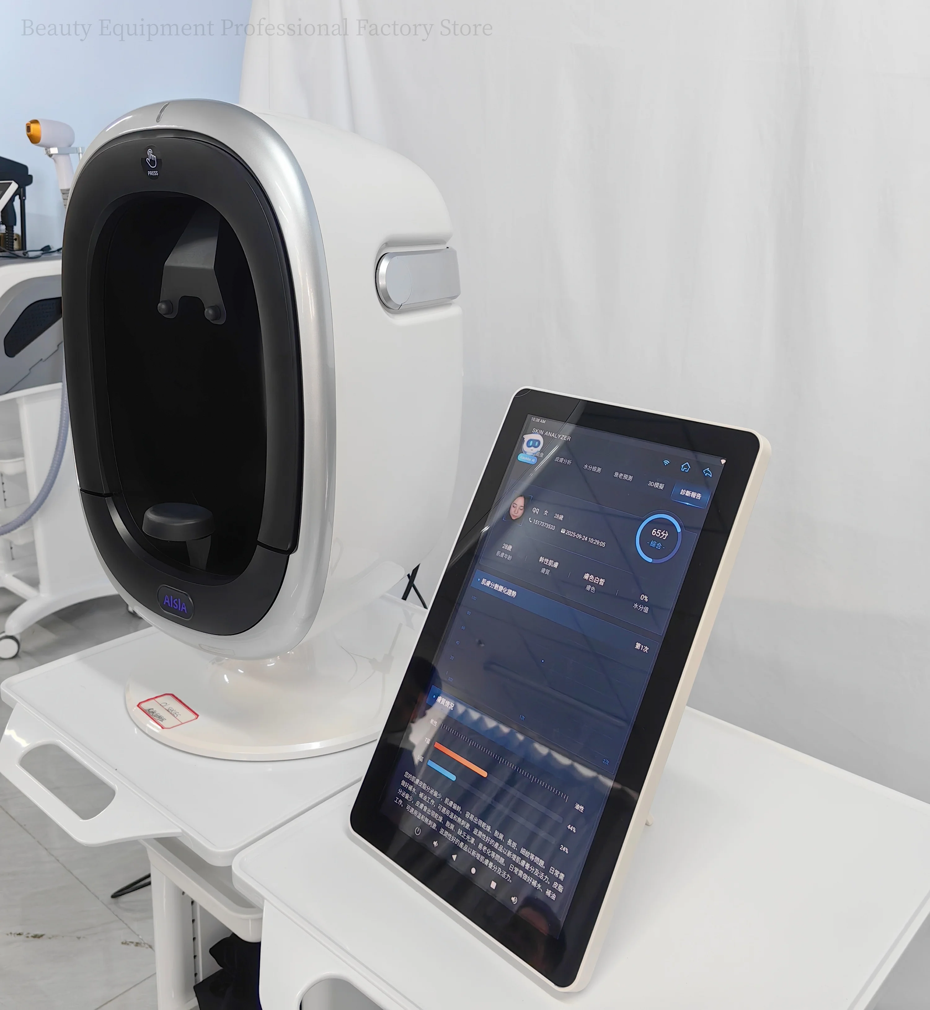 Aisia O1 15.6Inch Grote Ipad 3D Ai Digitale Smart Scanner Gezichtshuidanalysator Gezicht Aisia Huidscan Analyse Machine