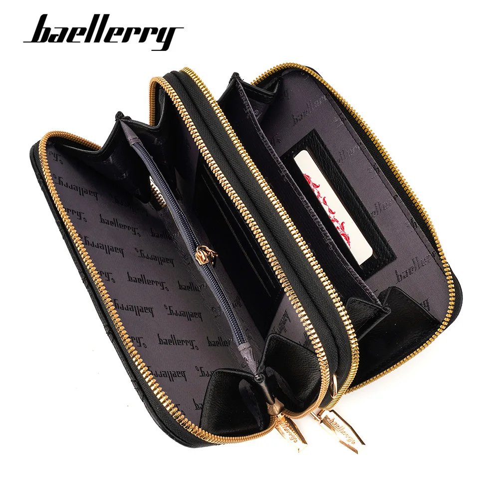 Baellerry New Phone Bag Women Wallets Crossbody Shoulder Bags Quality Double Zipper Handbags Large Capacity Female Clutch Purse